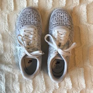 Nike White Air Force 1 Flyknit Sneaker